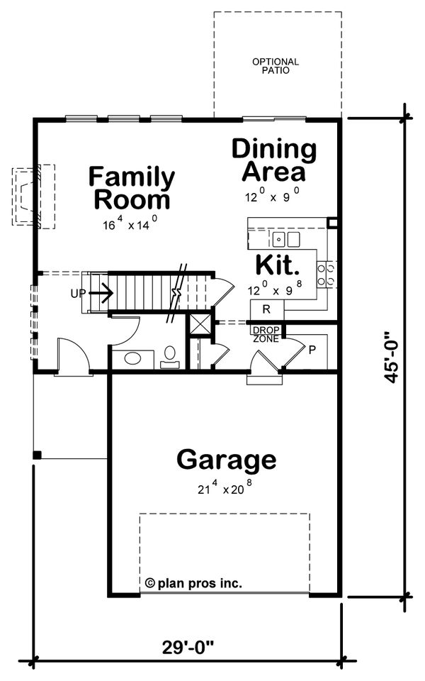 Home Plan - Farmhouse Floor Plan - Main Floor Plan #20-2427