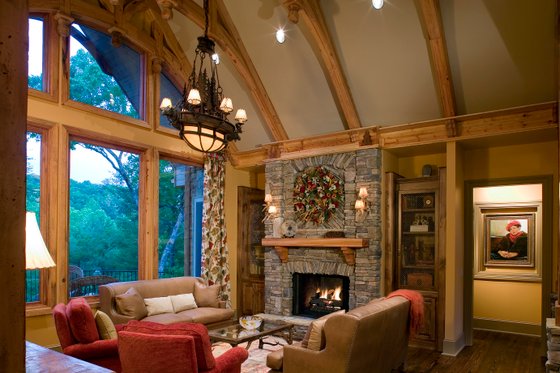 Interior - Family Room for Craftsman House Plan #54-415 - 3 bed, 2 bath