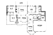 Southern Style House Plan - 3 Beds 2.5 Baths 2103 Sq/Ft Plan #36-339 