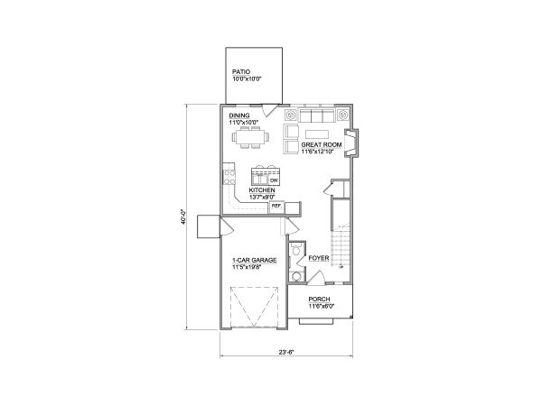 Traditional Floor Plan - Main Floor Plan #116-305