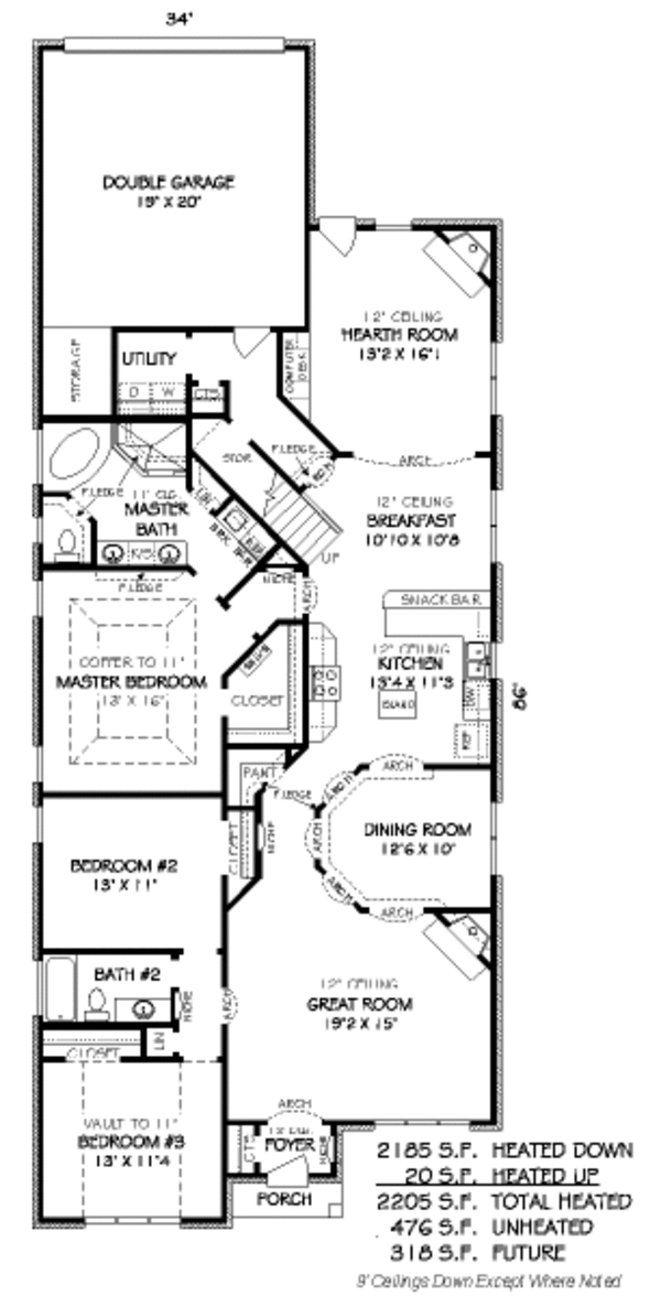 European Floor Plan - Main Floor Plan #424-139