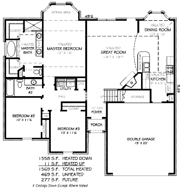 European Floor Plan - Main Floor Plan #424-57