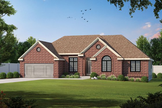 Exterior - Front Elevation 3 for Traditional House Plan #20-2419 - 2 bed, 2 bath