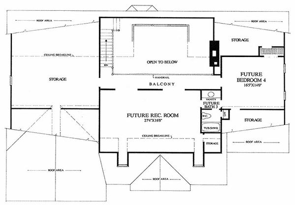 Southern Floor Plan - Upper Floor Plan #137-160