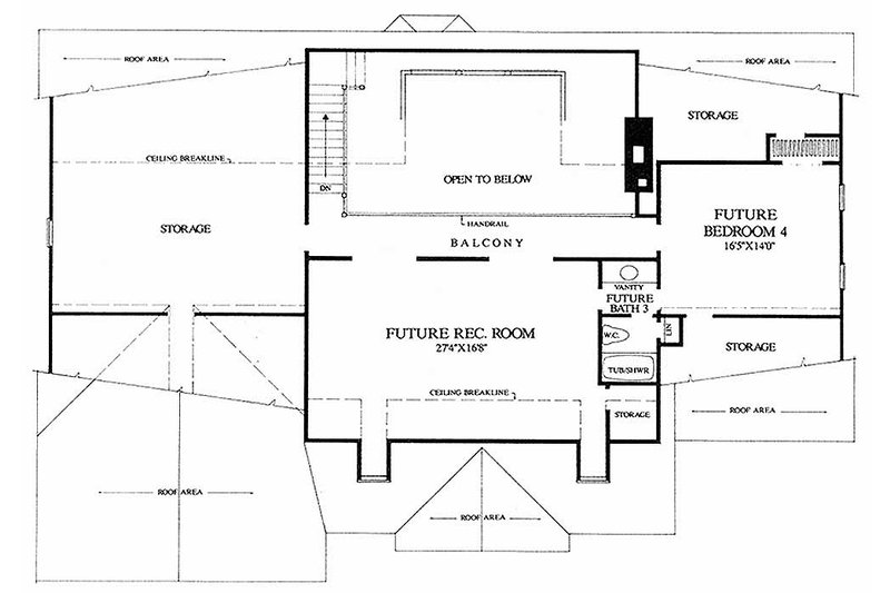 Home Plan - Floor Plan - Upper Floor for Southern House Plan #137-160 - 3 bed, 2.5 bath