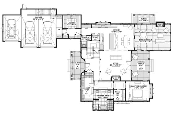 Floor Plan - Main Floor for Country House Plan #928-337 - 4 bed, 4.5 bath