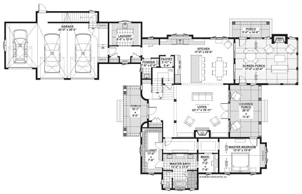 Architectural House Design - Country Floor Plan - Main Floor Plan #928-337