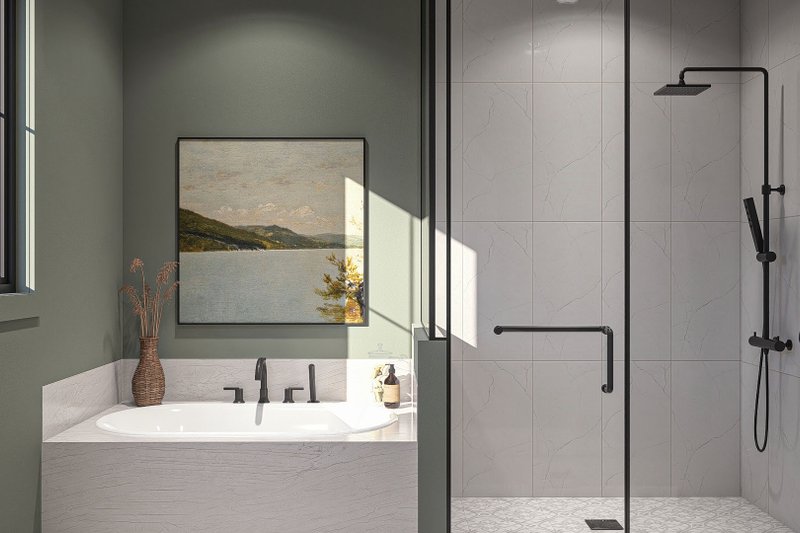Architectural House Design - Interior - Master Bathroom 1 for Barndominium House Plan #455-580 - 5 bed, 4.5 bath