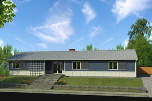 Ranch Exterior - Front Elevation Plan #497-50