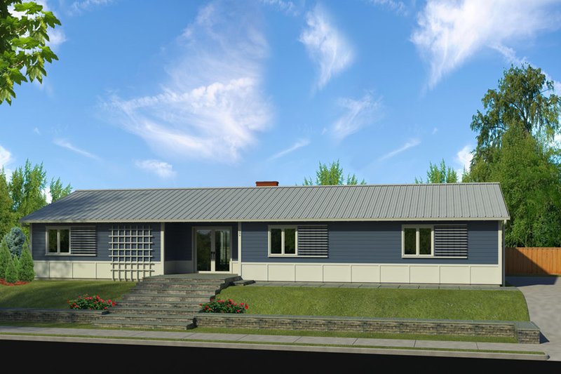Architectural House Design - Ranch Exterior - Front Elevation Plan #497-50