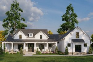 House Blueprint - Exterior - Front Elevation for Farmhouse House Plan #923-419 - 3 bed, 3.5 bath