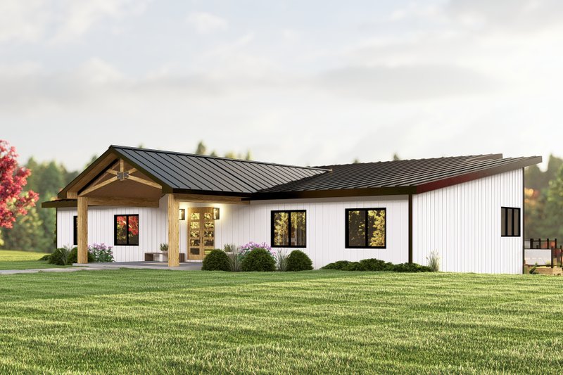 Architectural House Design - Exterior - Front Elevation 4 for Modern House Plan #1064-323 - 3 bed, 2 bath