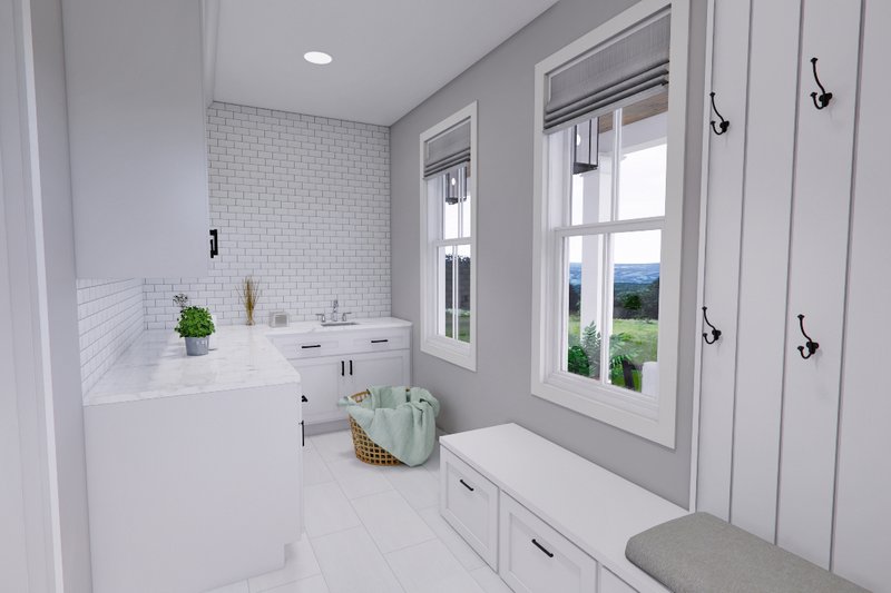 Dream House Plan - Interior - Entry for Farmhouse House Plan #51-1280 - 4 bed, 3.5 bath