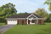 Traditional Style House Plan - 3 Beds 2 Baths 1251 Sq/Ft Plan #932-536 