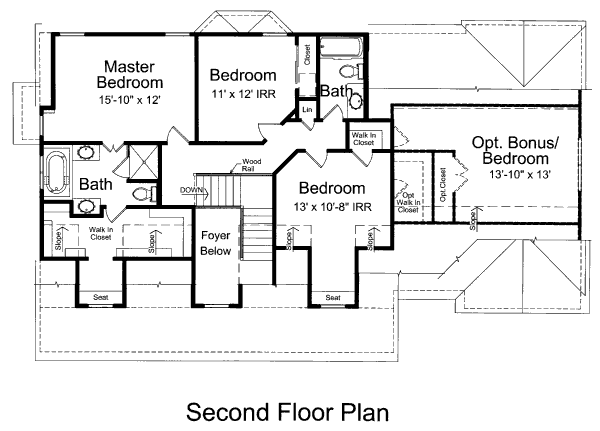 Cottage Floor Plan - Upper Floor Plan #46-434