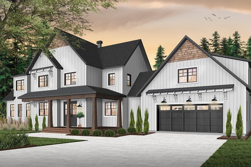Dream House Plan - Farmhouse Exterior - Front Elevation Plan #23-2687