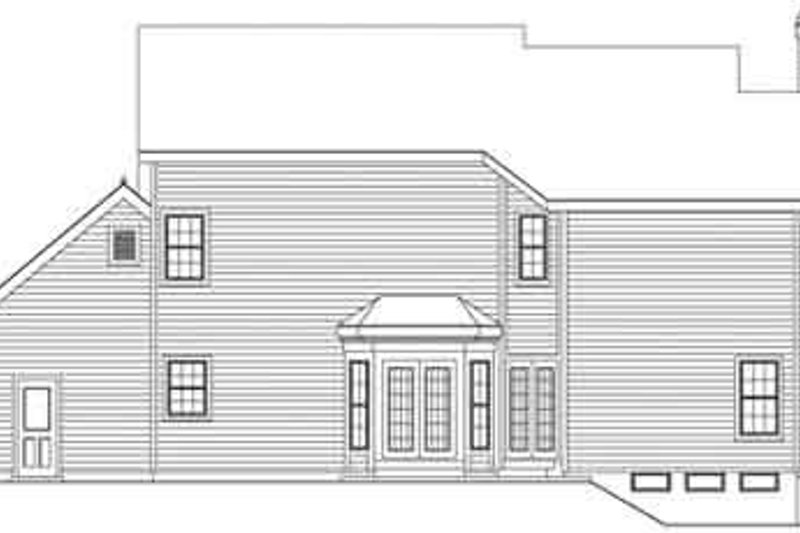 Architectural House Design - Exterior - Rear Elevation for Country House Plan #57-132 - 3 bed, 3.5 bath