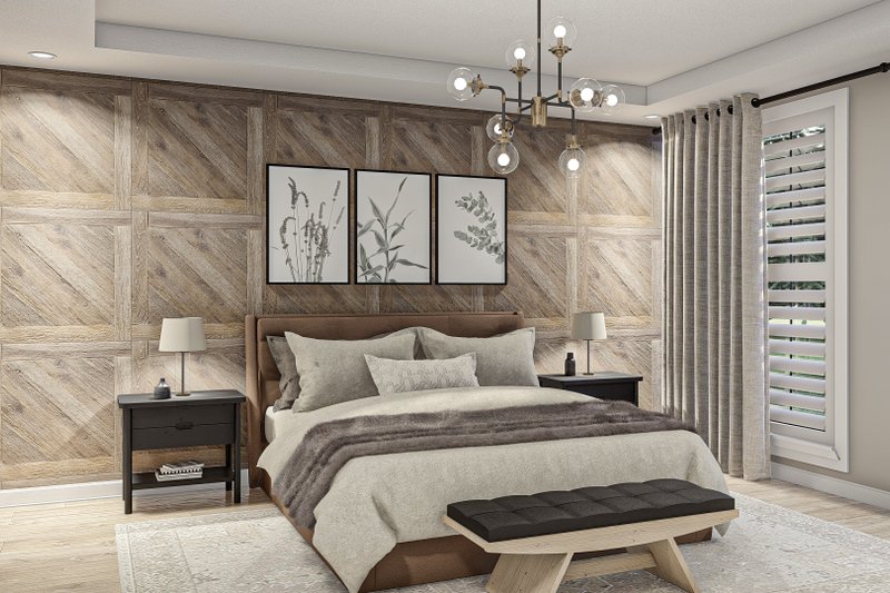 House Plan Design - Interior - Master Bedroom for Farmhouse House Plan #455-305 - 5 bed, 3.5 bath