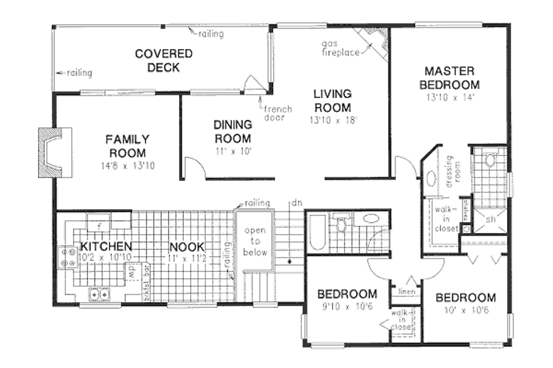 Dream House Plan - Floor Plan - Upper Floor for European House Plan #18-9034 - 3 bed, 2 bath