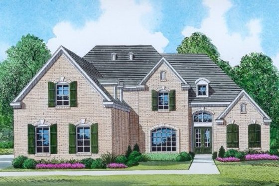 Exterior - Front Elevation for Traditional House Plan #424-360 - 4 bed, 3 bath