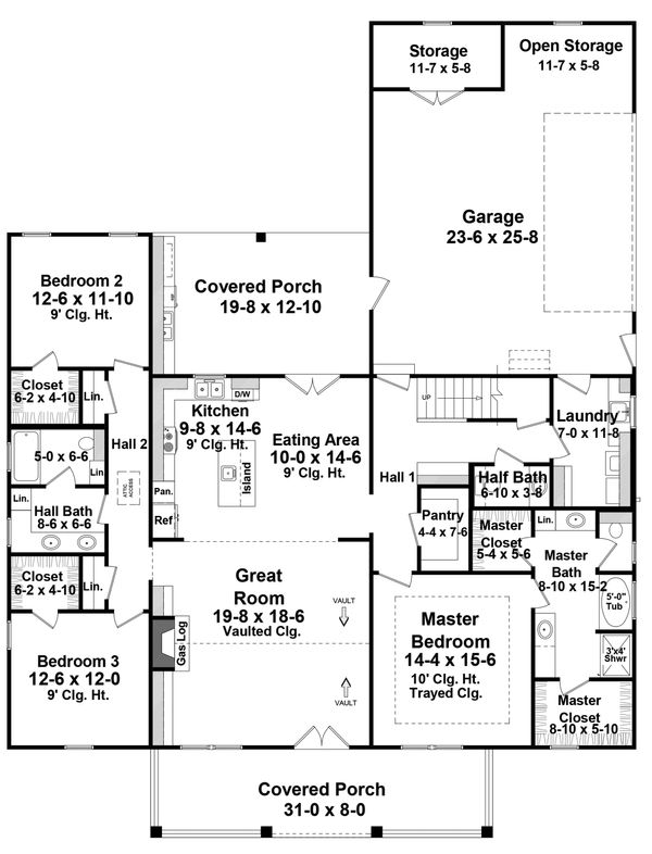 Farmhouse Floor Plan - Main Floor Plan #21-442