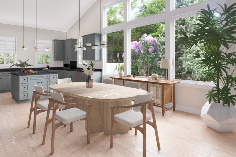 Architectural House Design - Interior - Dining Room for Ranch House Plan #1060-369 - 3 bed, 2 bath