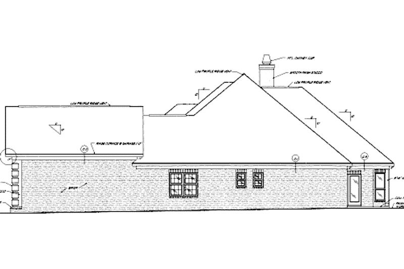 House Blueprint - Exterior - Other Elevation 1 for European House Plan #37-128 - 4 bed, 3 bath