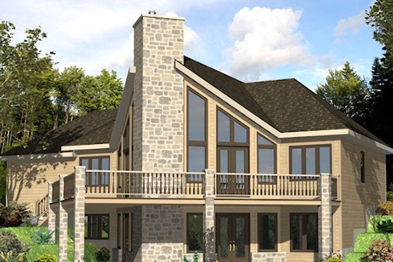Exterior - Front Elevation for Cabin House Plan #138-349 - 3 bed, 2.5 bath