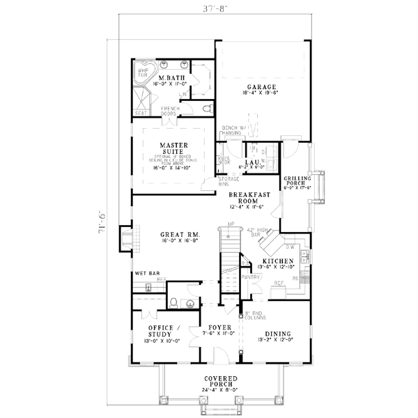 Cottage Floor Plan - Main Floor Plan #17-2064