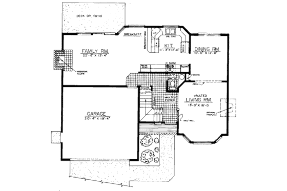 Floor Plan - Main Floor House Plan #303-111 - 4 bed, 2.5 bath