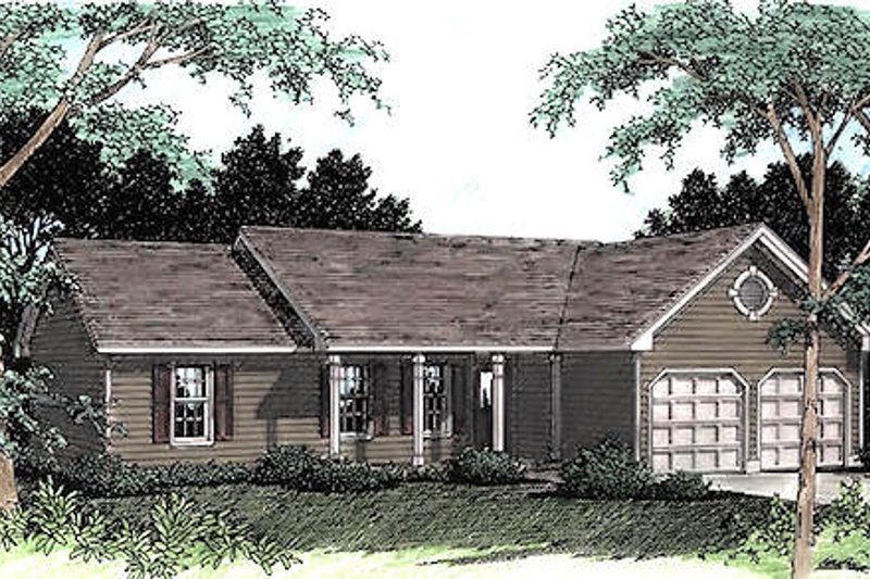 Ranch Style House Plan - 3 Beds 2 Baths 1428 Sq/Ft Plan #56-118