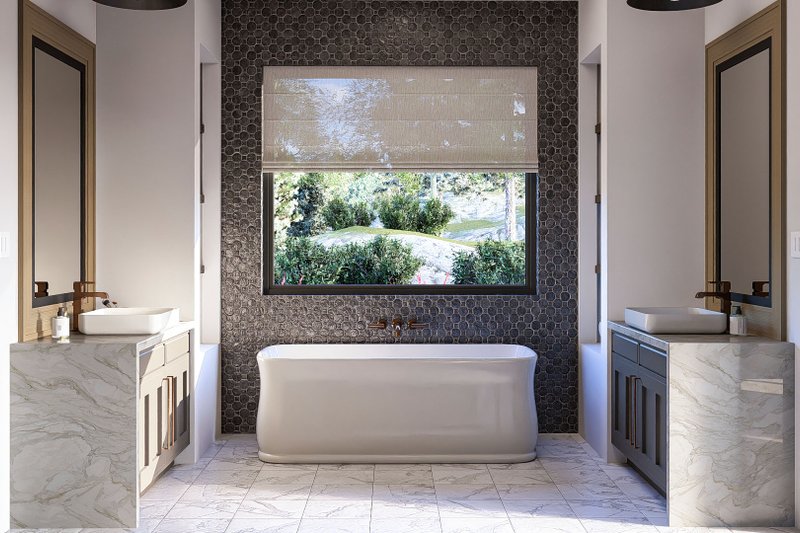 House Blueprint - Interior - Bathroom 1 for Modern House Plan #455-356 - 3 bed, 2.5 bath