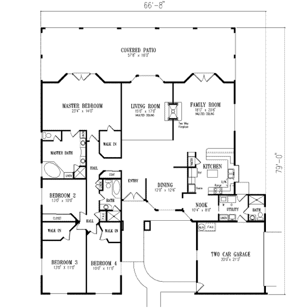 Dream House Plan - Adobe / Southwestern Floor Plan - Main Floor Plan #1-733