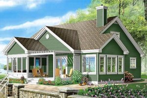 Exterior - Rear Elevation for Traditional House Plan #23-716 - 3 bed, 2.5 bath