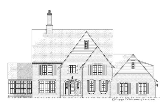 Exterior - Front Elevation for Traditional House Plan #901-30 - 4 bed, 3.5 bath