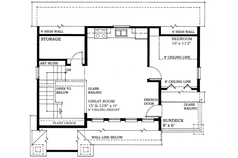 Dream House Plan - Floor Plan - Other Floor for Craftsman House Plan #118-161 - 1 bed, 1 bath