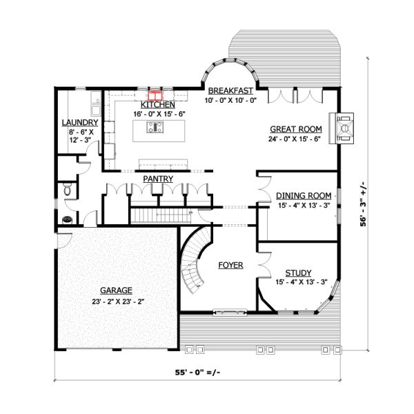 Traditional Floor Plan - Main Floor Plan #524-11