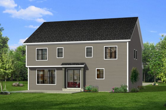 Exterior - Rear Elevation for Craftsman House Plan #1057-31 - 4 bed, 4.5 bath