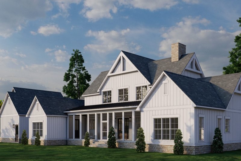 Architectural House Design - Exterior - Other Elevation 1 for Farmhouse House Plan #923-411 - 3 bed, 3.5 bath