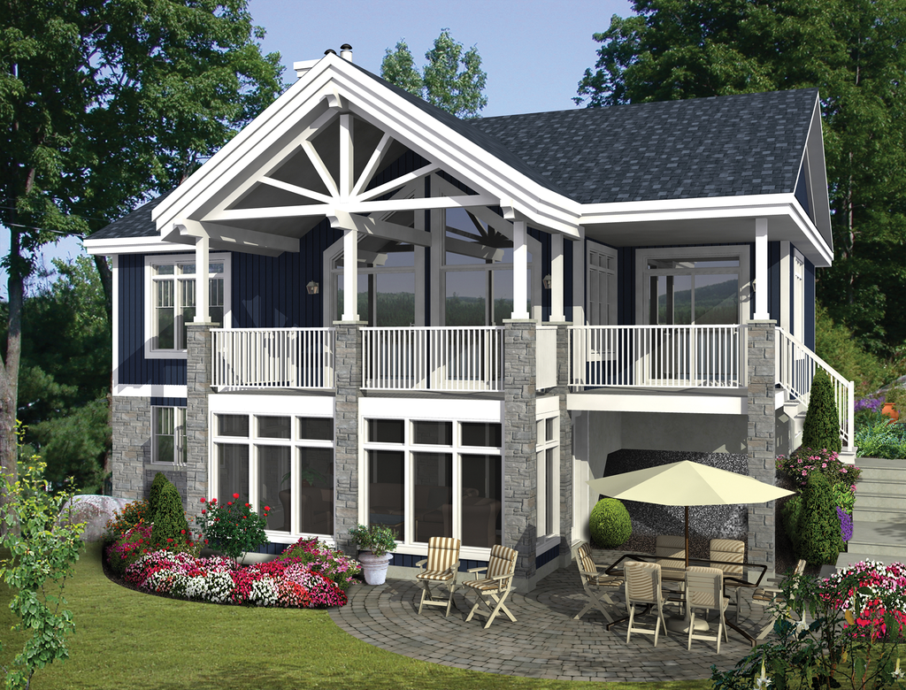 Country Style House Plan - 2 Beds 1 Baths 1104 Sq/Ft Plan #25-4358