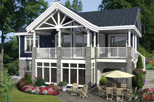 Country Exterior - Front Elevation Plan #25-4358