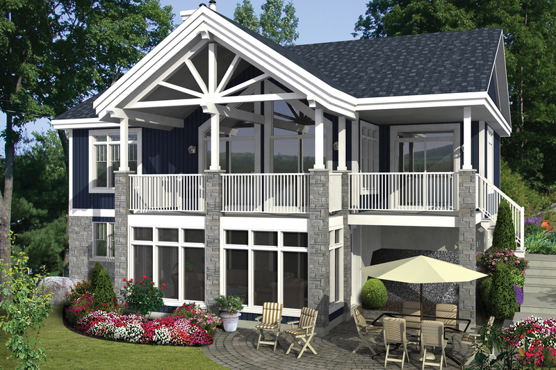 Country Style House Plan - 2 Beds 1 Baths 1104 Sq/Ft Plan #25-4358