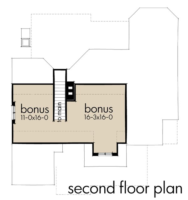 Architectural House Design - Farmhouse Floor Plan - Upper Floor Plan #120-292