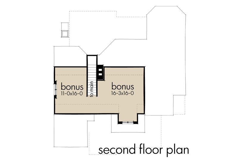 House Blueprint - Floor Plan - Upper Floor for Farmhouse House Plan #120-292 - 3 bed, 2 bath