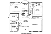 European Style House Plan - 3 Beds 2 Baths 2229 Sq/Ft Plan #81-1000 