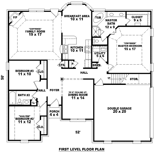 European Floor Plan - Main Floor Plan #81-1000
