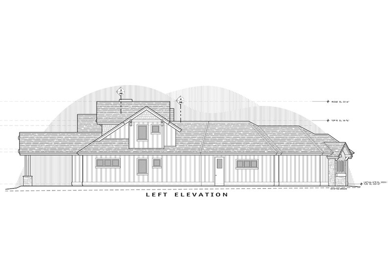 Dream House Plan - Left Side Elevation