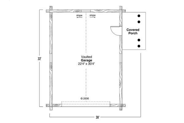 Home Plan - Cabin Floor Plan - Main Floor Plan #124-264
