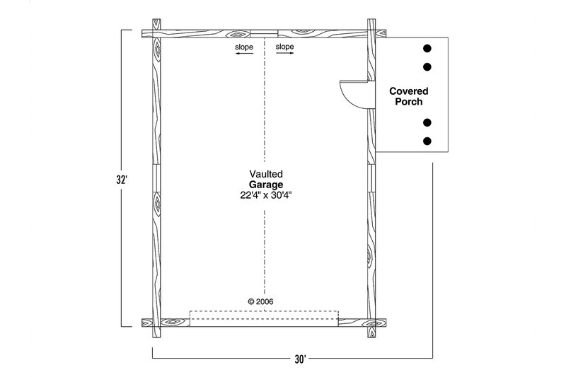 Home Plan - Floor Plan - Main Floor 1 for Cabin House Plan #124-264 - 3 bed, 2.5 bath