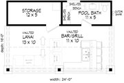 Country Style House Plan - 0 Beds 1 Baths 384 Sq/Ft Plan #932-287 